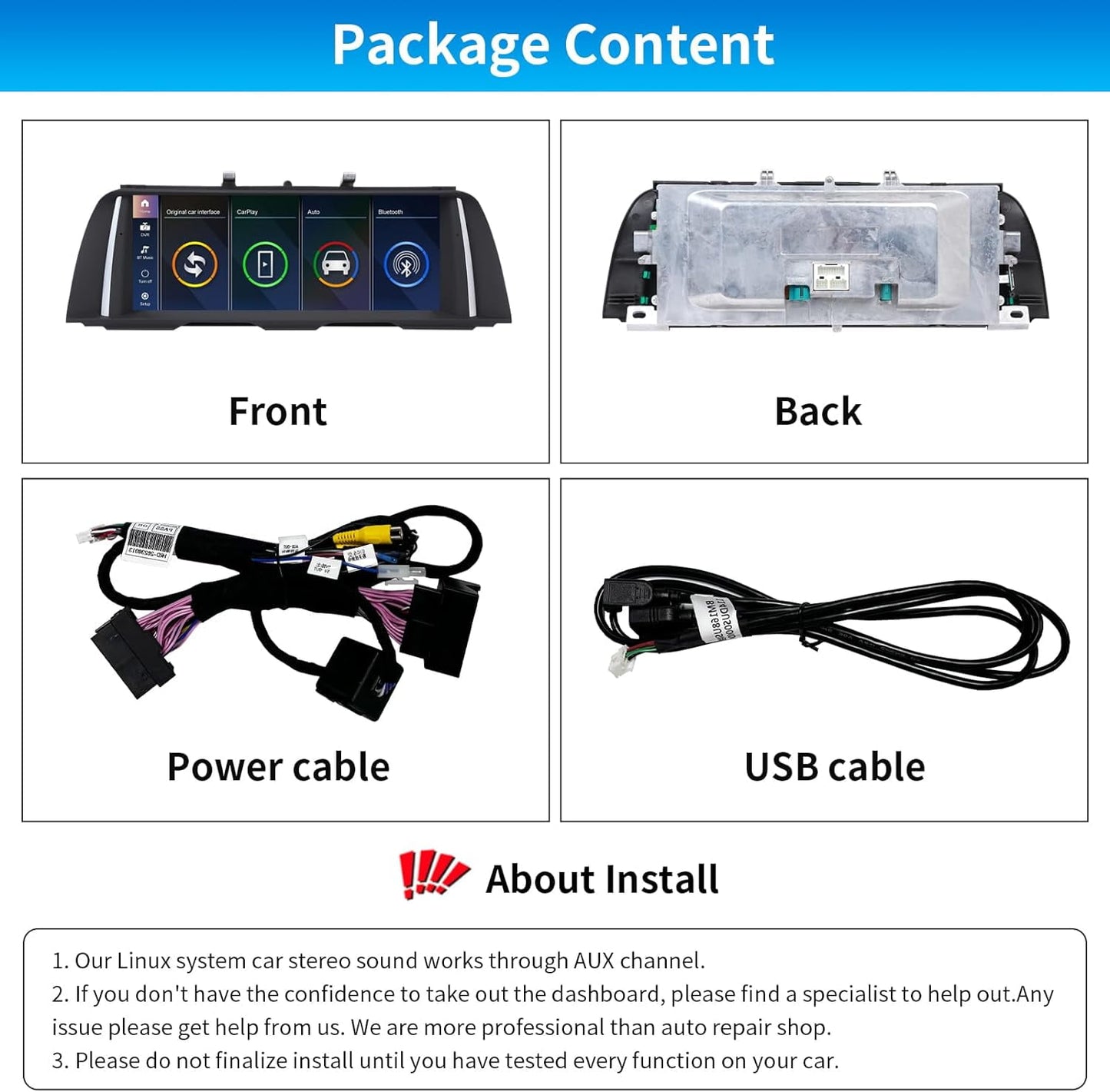 BMW Road Top Wireless Carplay & Android Auto, 10.25 Inch Car Stereo Receiver for BMW 5 Series F10/F11/F18 2012-2016 Year with NBT System, Car Touchscreen Multimedia Radio Receiver with Mirrorlink