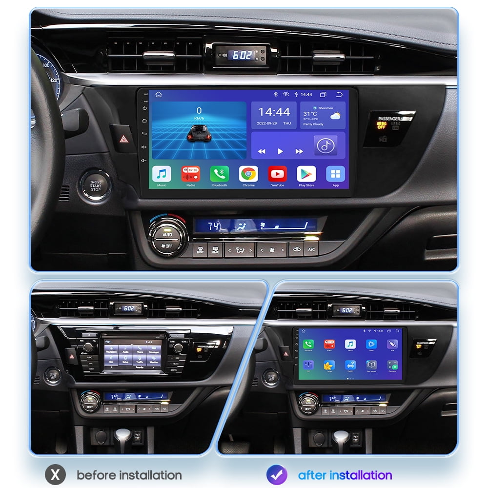 Toyota Android Head Unit For Toyota Corolla 2014 2015 2016 Android 12 Carplay 32GB Car Stereo Radio GPS Navigation Head Unit Player