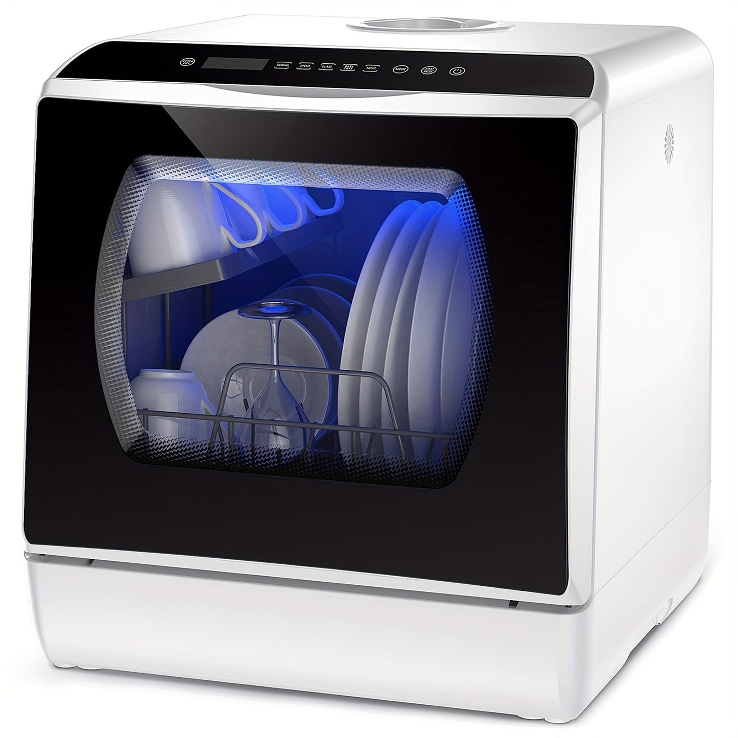 Multi-functional Countertop Dishwasher, 5 Wash Programs Mini Portable Dishwasher With 5-liter Buil