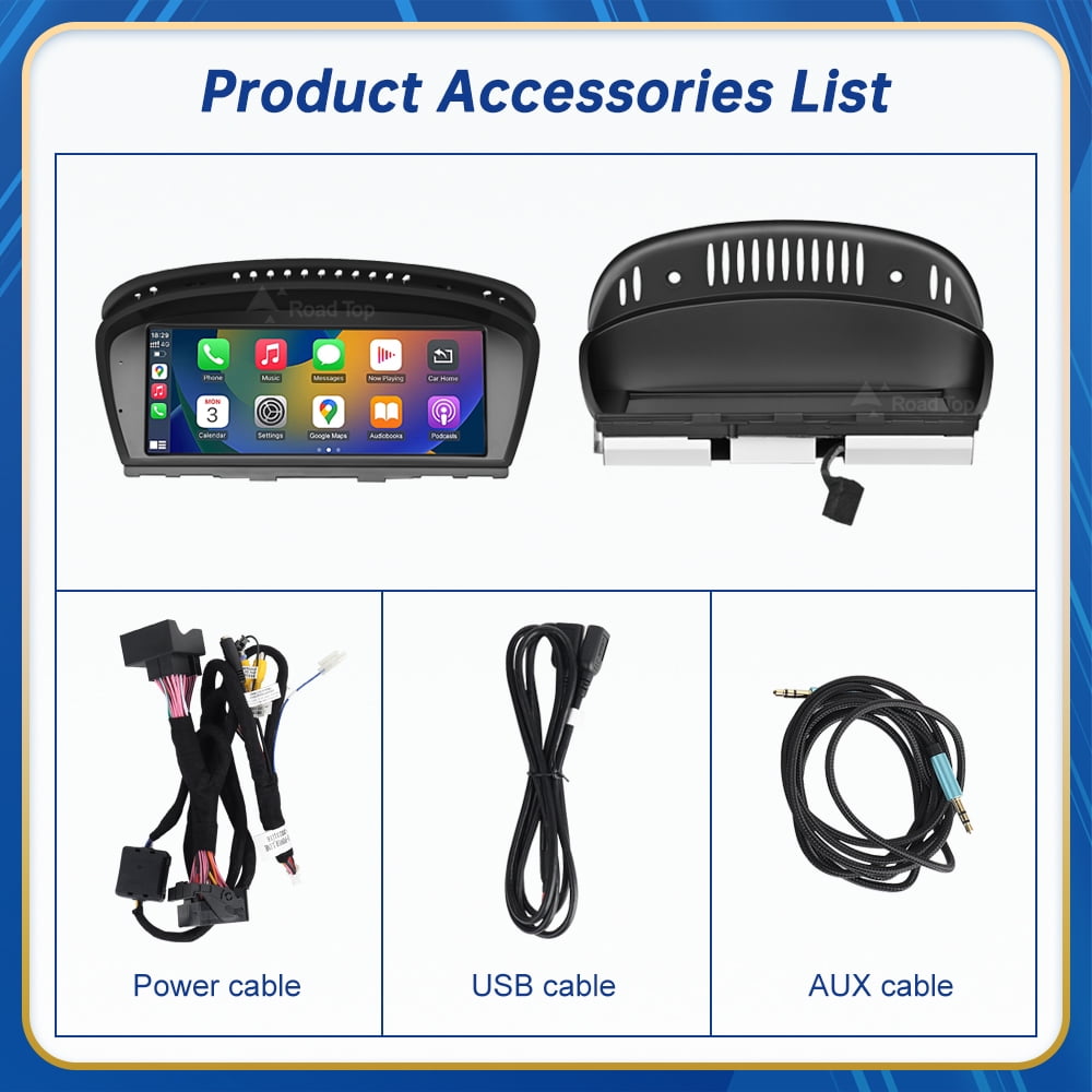 BMW Road Top 12.3 inch Touchscreen Car Stereo for BMW 3 Series E90 E91 E92 E93 2009-2011 With CIC System Wireless Carplay Android Auto Multimedia Car Radio Receiver