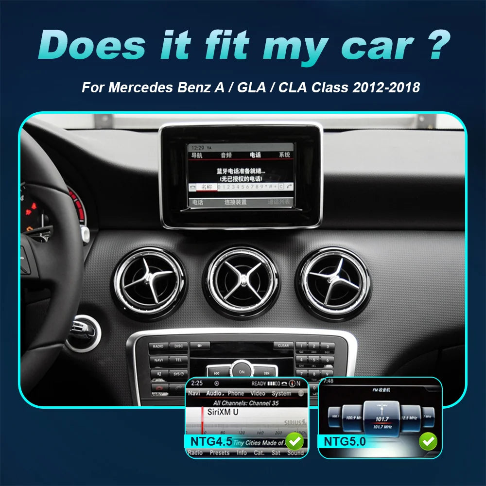 Android 14 Car Radio Carplay Android Auto Touch Screen For Mercedes Benz A Class W176 Car Intelligent Systems 4G GPS Navigation