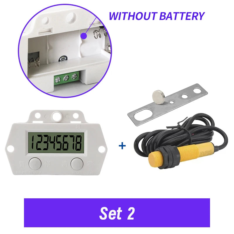 8-Digit Electronic Digital Counter Automatic Induction Electromagnetic Sensor High-Frequency Punch Counter Without Battery