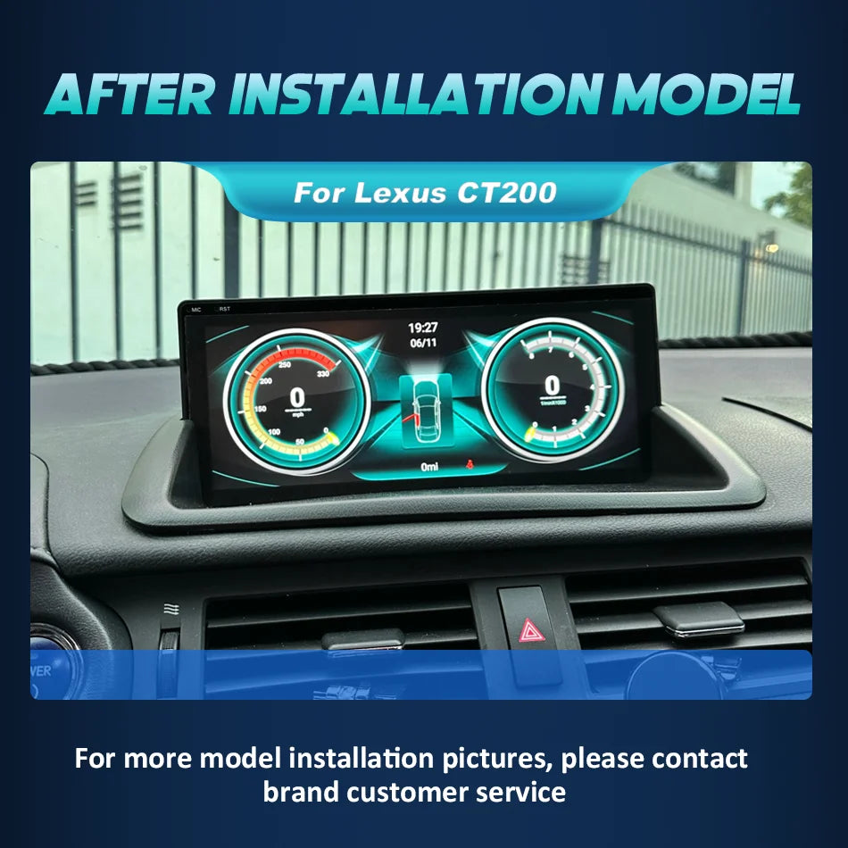 Nunoo Android 14 Car Radio CarPlay Screen For Lexus CT CT200 CT200h 2012-2020 GPS Navigation Snapdragon 8+128G Multimedia Player