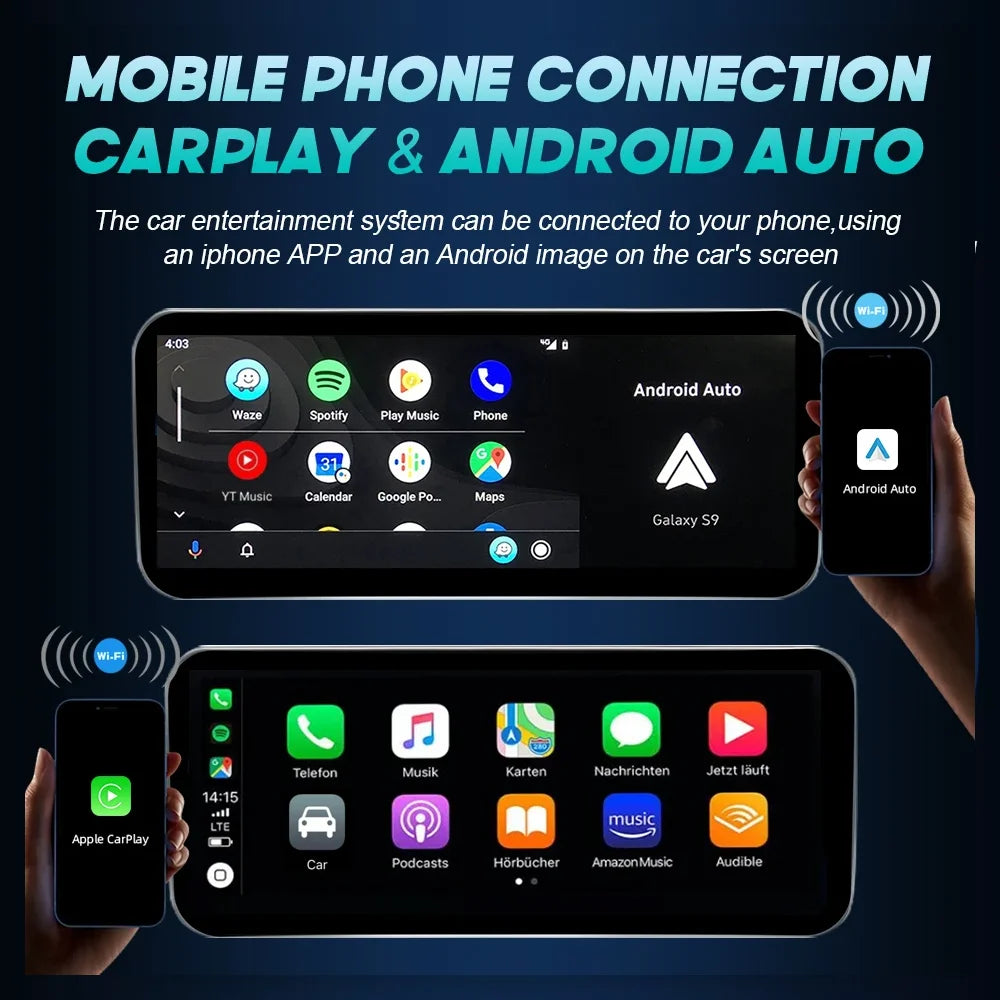 For Audi Q7 4L 2005-2015 MMI Android 14 Wireless CarPlay GPS Car Intelligent Multimedia Player Navigation Auto Radio Stereo DSP
