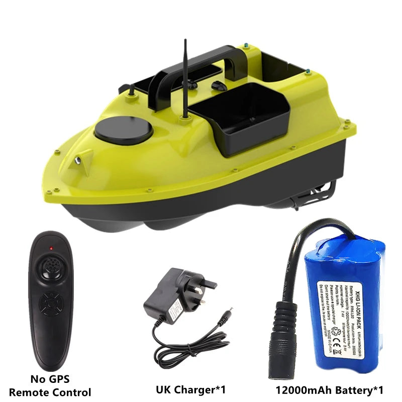 GPS Positioning 500M Sonar Fish Finder One Key Cruise RC Bait Boat Three Hoppers 6Hours Endure Screen Display Waterproof RC Boat