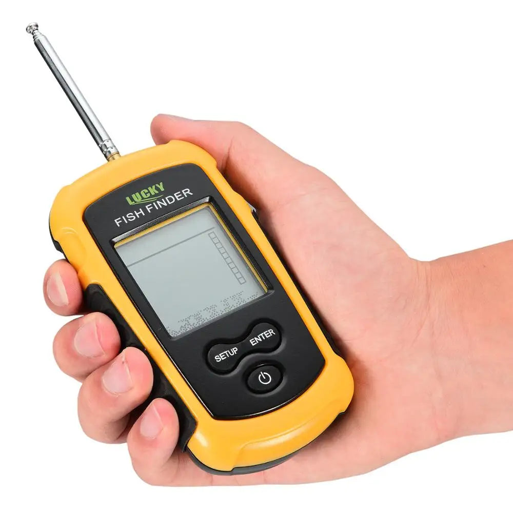 LUCKY-Portable Fish Finder Wireless Range Finder Electronic Fishing Tackle FFW1108-1 FFCW1108-1 400Feet 120m