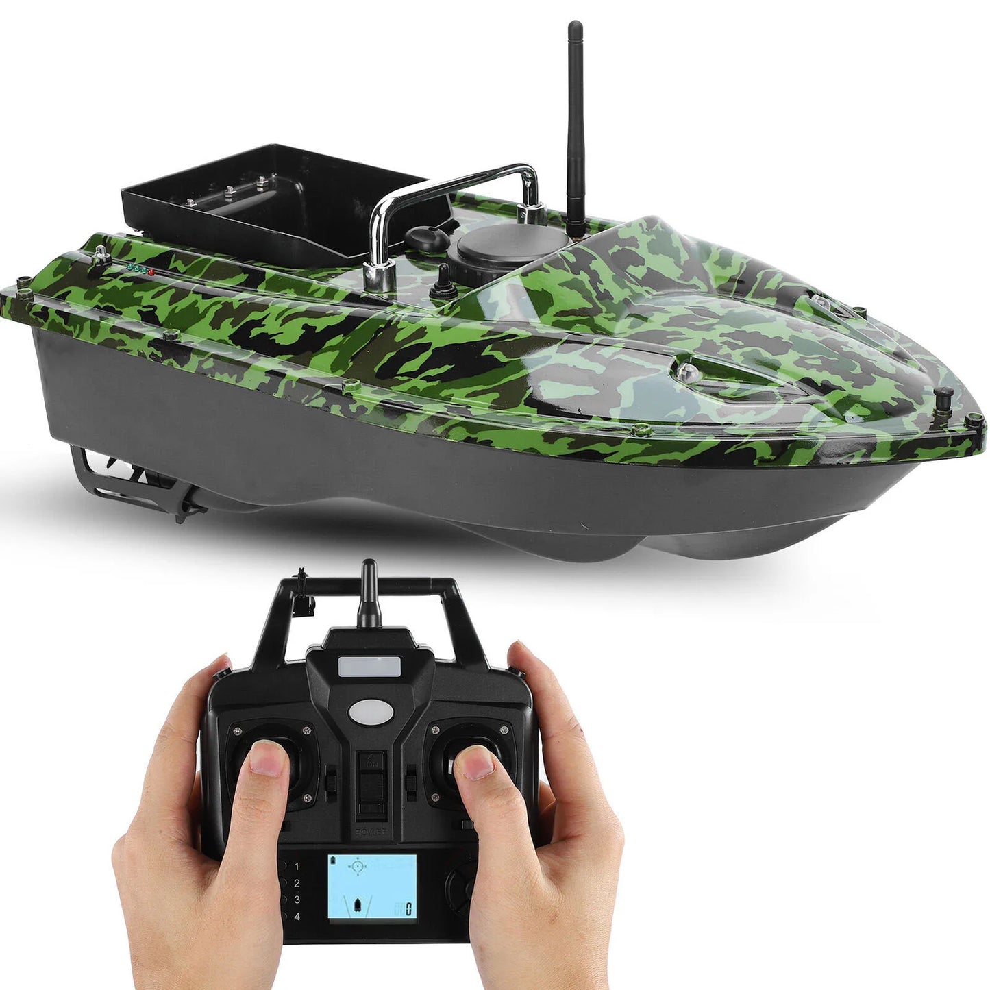 VERY100 500M RC Wireless Fishing Bait Boat GPS Position Hook/Bait post,LCD GPS Sonar Fish Finder,Bag,Batteries for Angling Sport