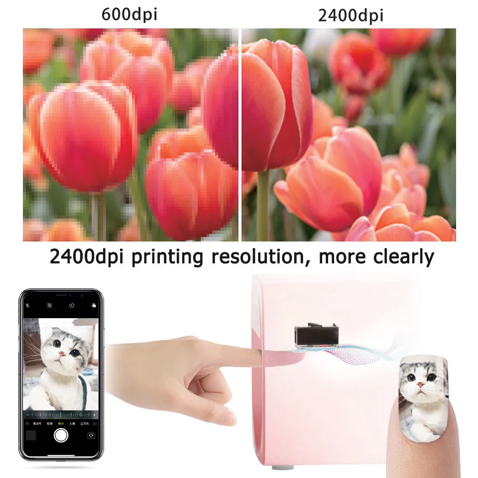 2025 3D Mobile Nail Printer M1 Pattern Digital Nail Art Printer Machine O2nails Portable H1 Nail Art Equipment From Phone