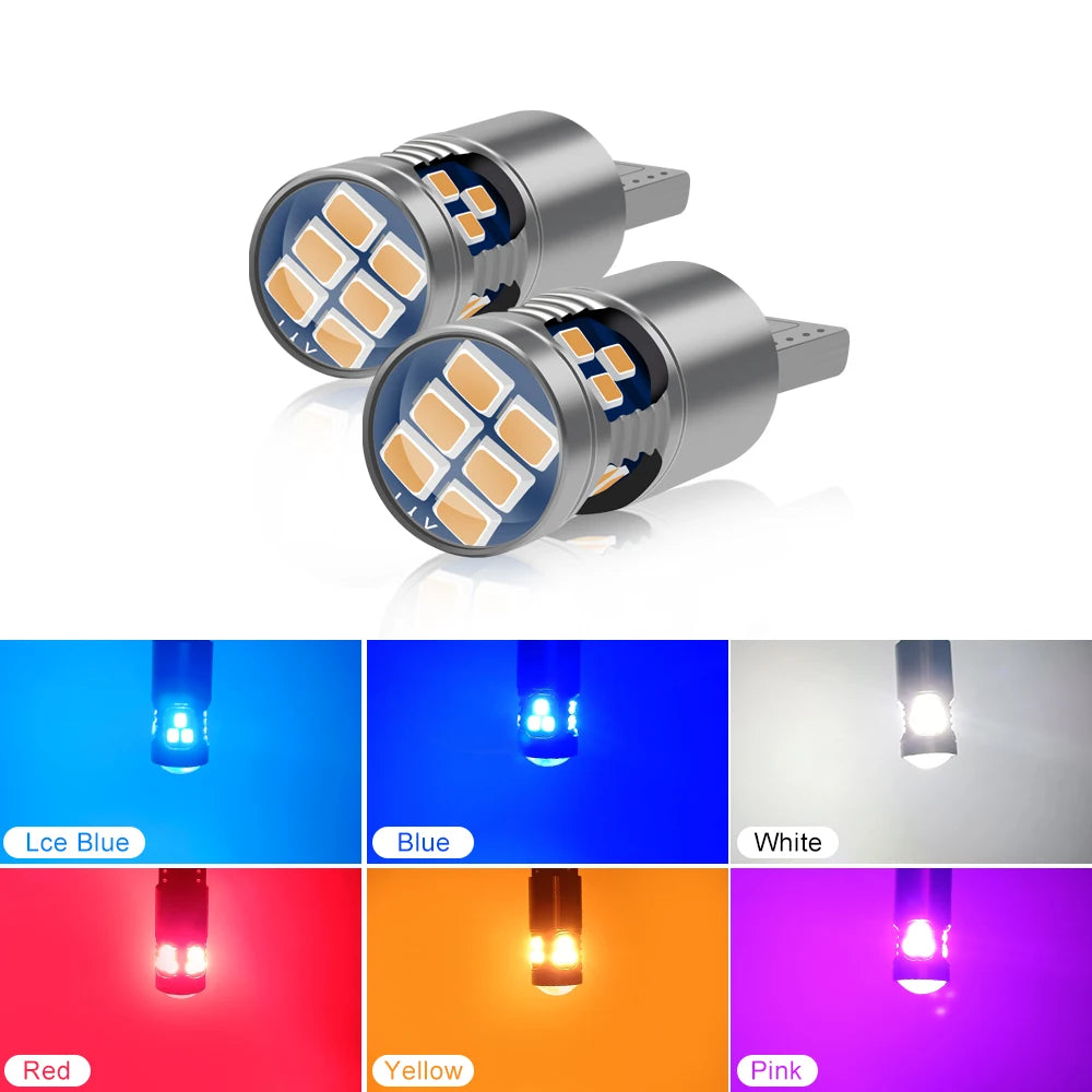 For Volkswagen VW Golf 4 5 6 7 MK4 MK5 MK6 MK7 Scirocco Caddy Touareg 2pcs T10 W5W LED Bulbs Car Width Parking Light Accessories