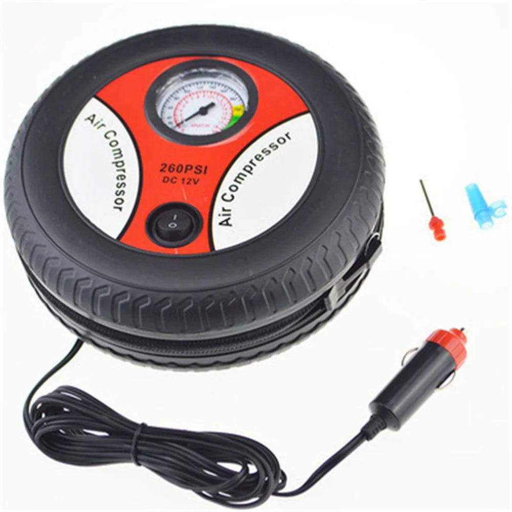 Portable Tire Inflator Air Compressor For Dc Electric With Visible Scale Small Size Perfect Gadget For Car Owners Efficient Safe