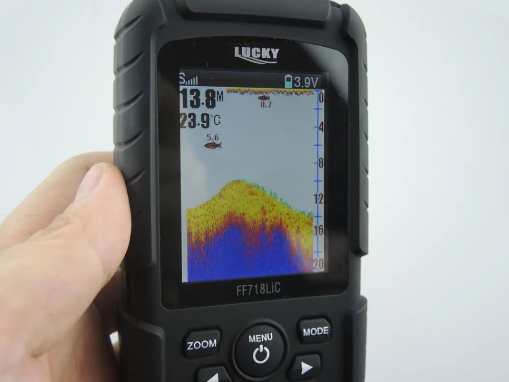 FF718LiC-W Lucky Colored Wireless Fish Finder Sonar Sensor 45M Rechargeable Battery Portable Russian/English