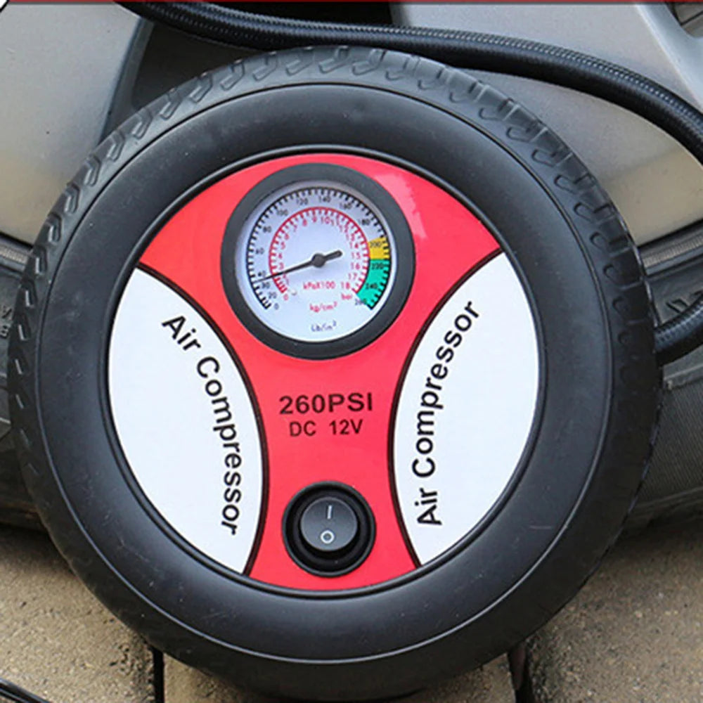 Portable Tire Inflator Air Compressor For Dc Electric With Visible Scale Small Size Perfect Gadget For Car Owners Efficient Safe