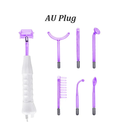 7 in 1 High Frequency Electrotherapy Wand Glass Tube Machine Spot Acne Remover Beauty Tool Face Cleansing Skin Tightening Device