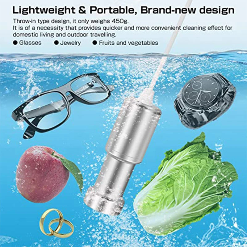 Professional Mini Immersible Ultrasonic Cleaning Stick Household Ultrasonic Cleaner For Vegetables