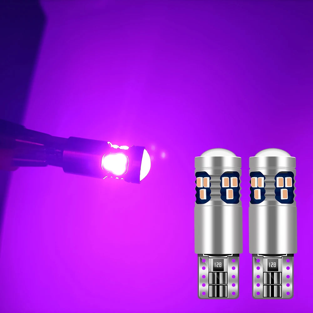 For Volkswagen VW Golf 4 5 6 7 MK4 MK5 MK6 MK7 Scirocco Caddy Touareg 2pcs T10 W5W LED Bulbs Car Width Parking Light Accessories