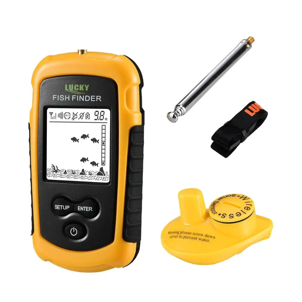 LUCKY-Portable Fish Finder Wireless Range Finder Electronic Fishing Tackle FFW1108-1 FFCW1108-1 400Feet 120m