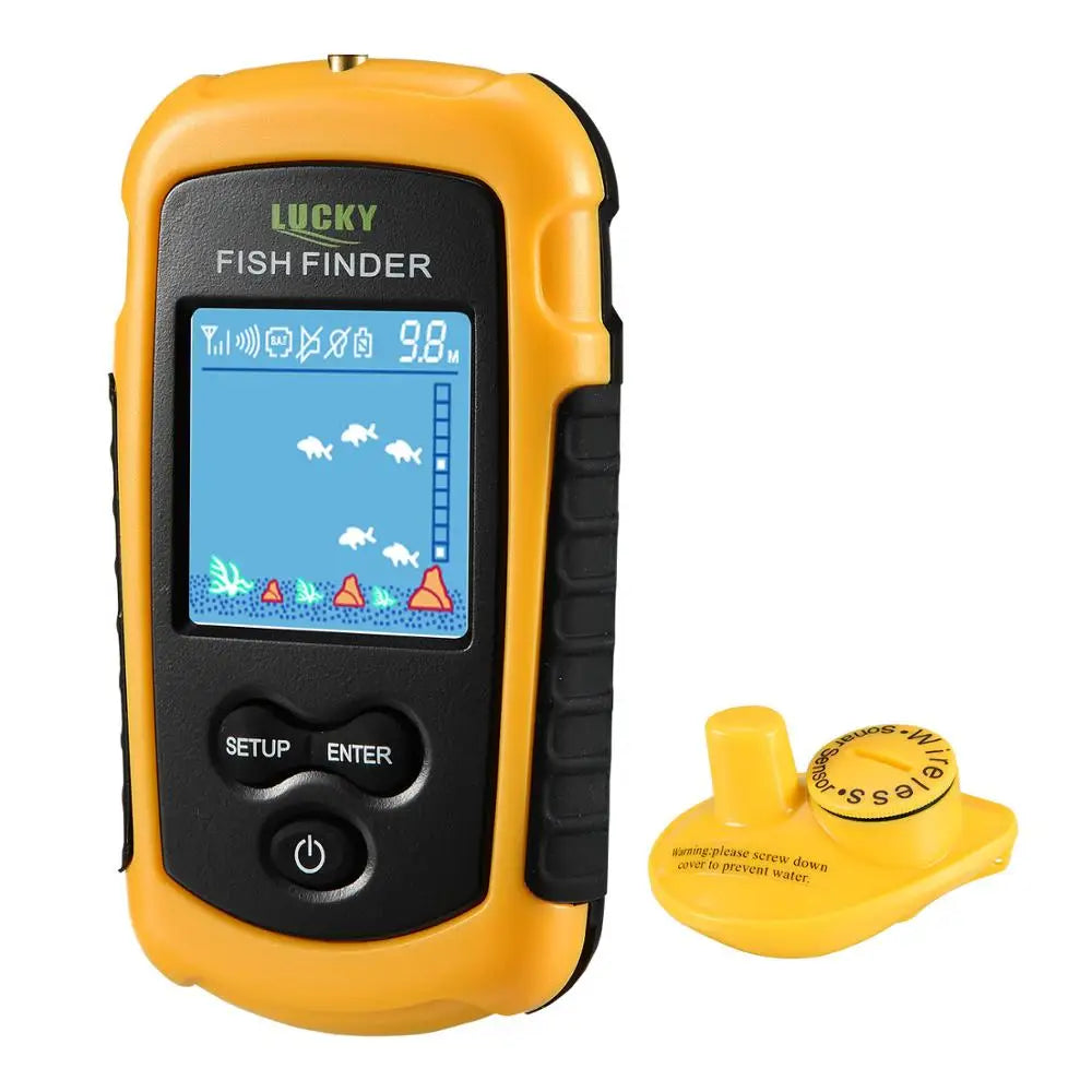 LUCKY-Portable Fish Finder Wireless Range Finder Electronic Fishing Tackle FFW1108-1 FFCW1108-1 400Feet 120m