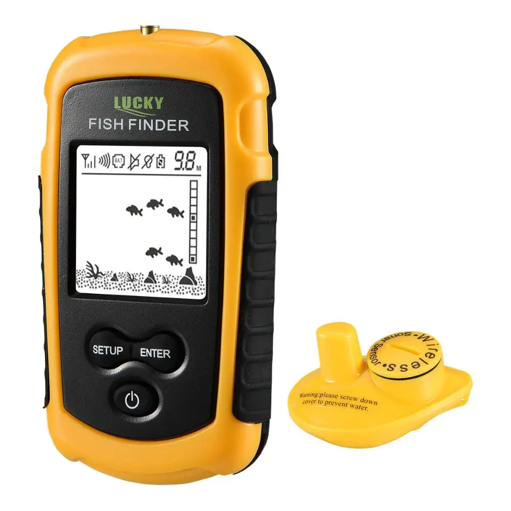 LUCKY-Portable Fish Finder Wireless Range Finder Electronic Fishing Tackle FFW1108-1 FFCW1108-1 400Feet 120m