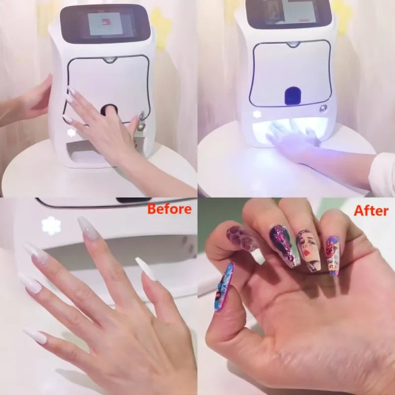 3D Nail Art Printer Machine Creative Drying Integrated Printing Printers Fully Automatic Intelligent Painted Manicure For Salons