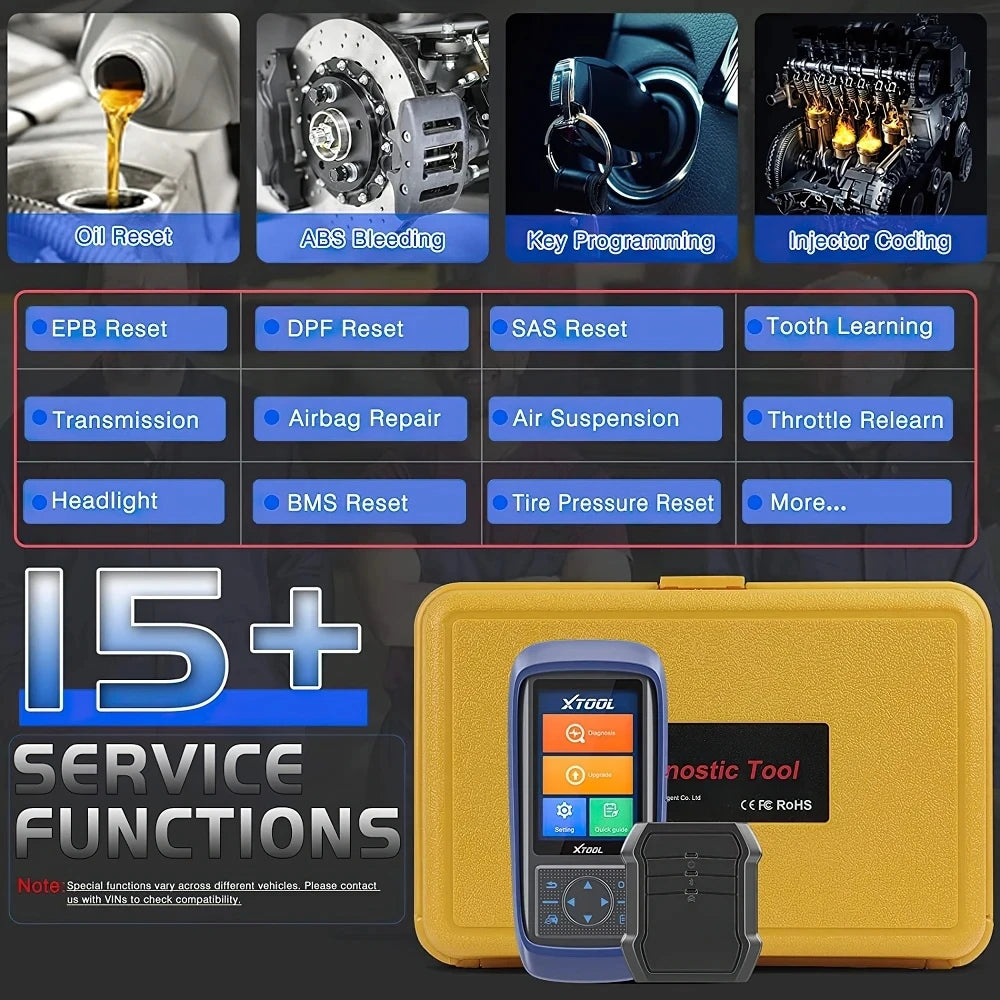 XTOOL A30 Pro Car Bi-Directional Scanner Full Systems Diagnostic Tool with 15 Services Key Programming ABS Bleeding Free Update