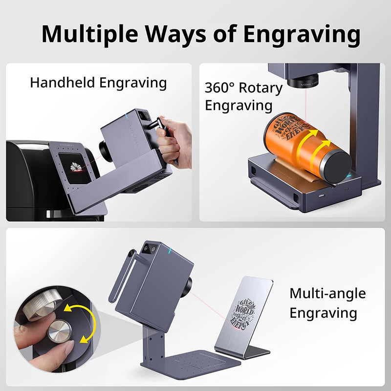 Laserpecker Laser Engraver Machine for Metal Plastic Portable Handheld Laser Engraving With 10KW Bluetooth 5.0 4k LP3