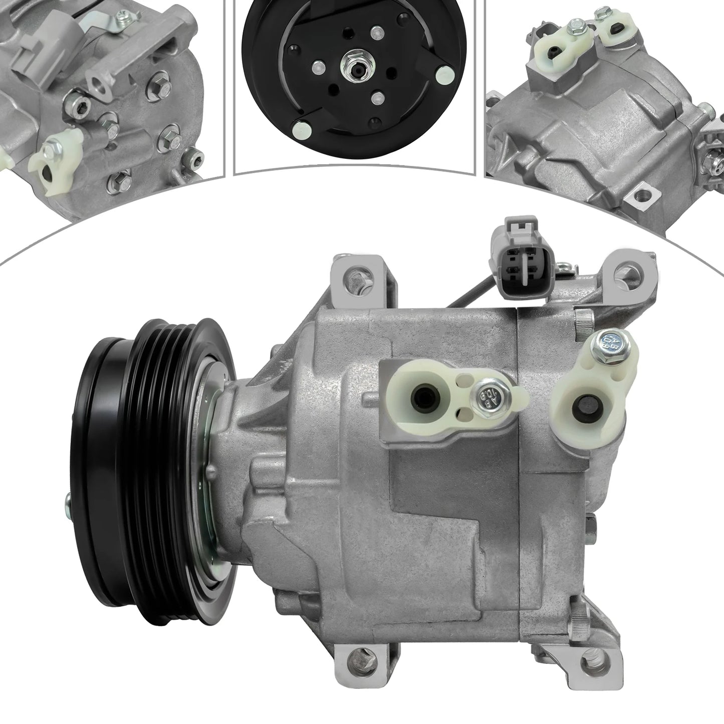 Original AC Compressor Low-Noise Compressor for 2000-2005 Toyota Echo 1.5L Models Silver