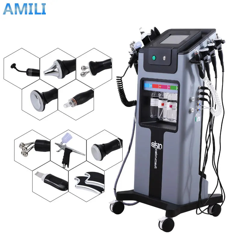 10 in 1 hydra aqua facial peeling diomand dermabrasion facial machine skim Care