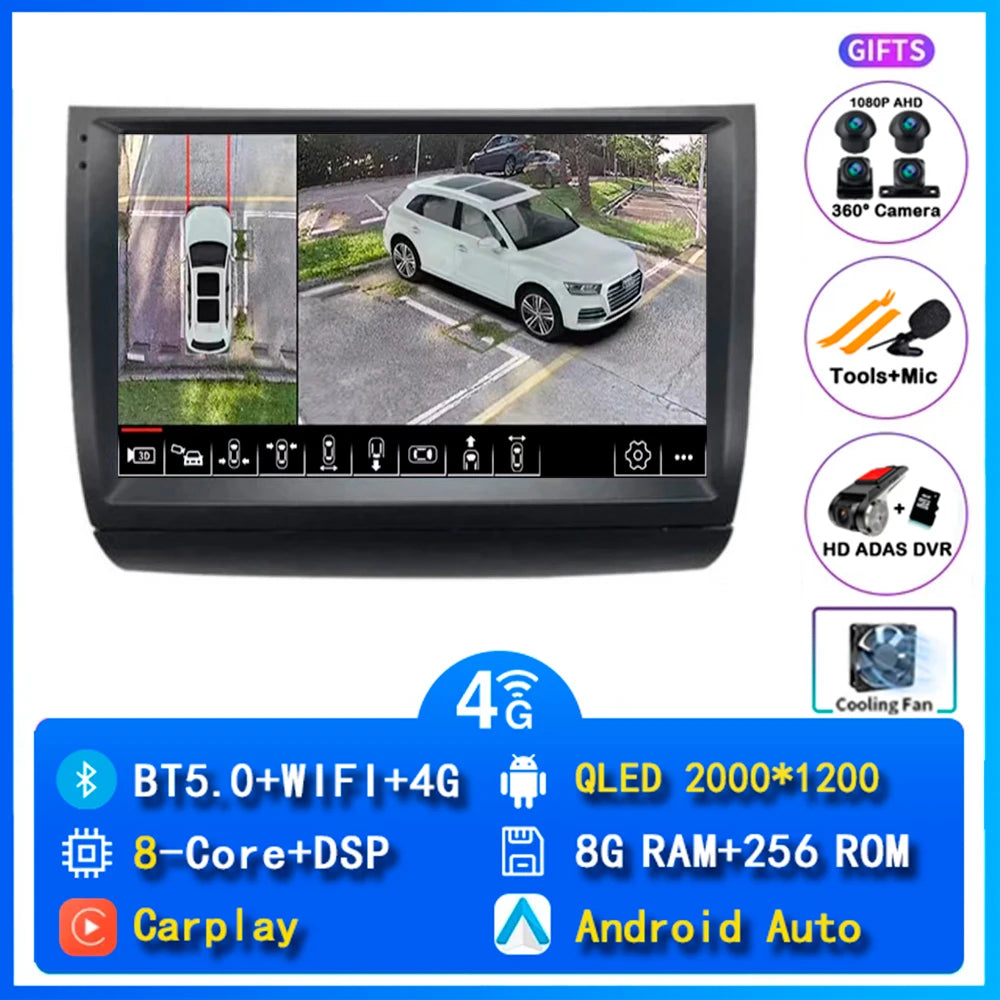 Android 14 wifi+4G Carplay Car Radio For Toyota Prius 20 2002 - 2009 Navigation GPS Video Player Stereo Multimedia DVD DSP 8core