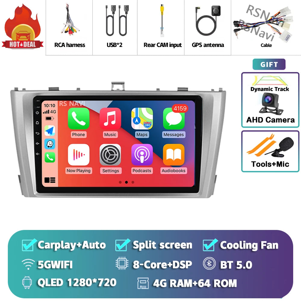 Android 14 Car Radio For Toyota Avensis T27 2009 - 2015 Navigation GPS Multimedia Player Stereo wifi+4G Carplay auto video 2din