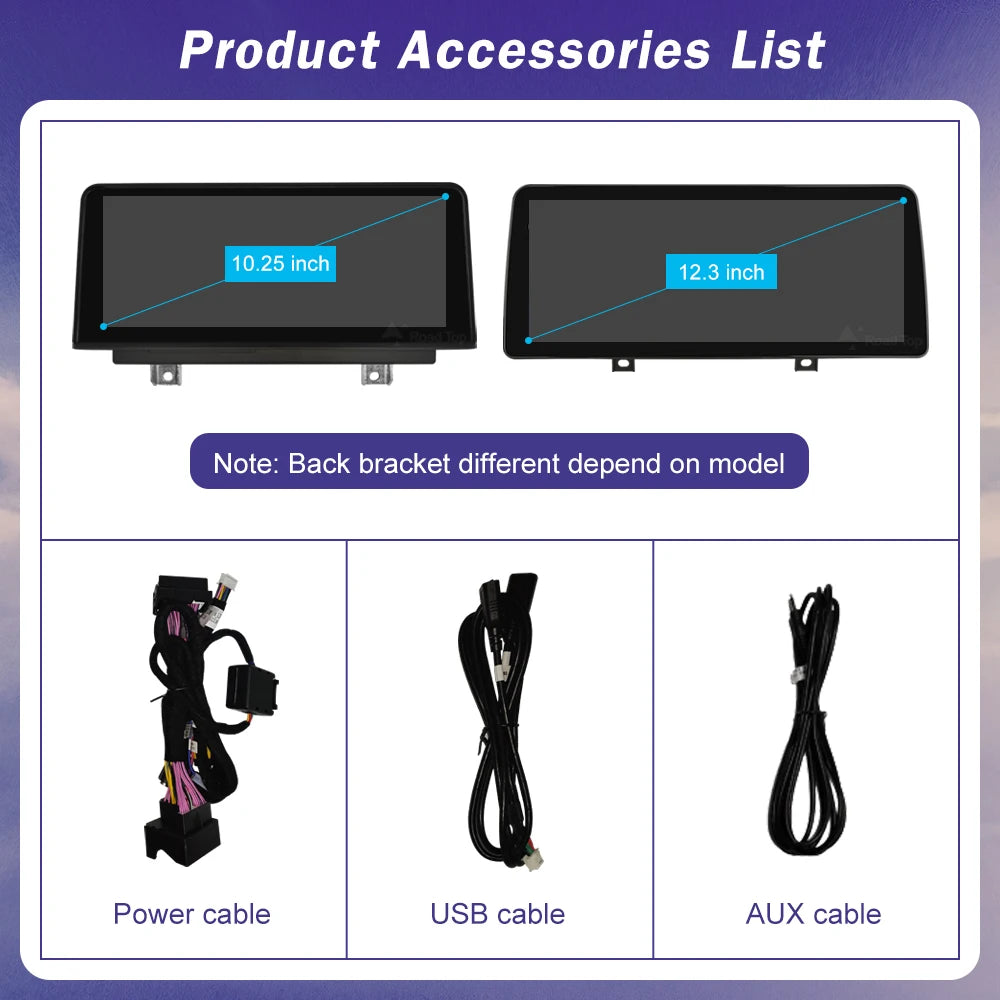 1920*720 Multimedia Touch Screen For BMW 1/2/3/4 Series F20/F21/F22/F30/F31/F33/F34/F36 Android Auto NBT System Wireless Carplay
