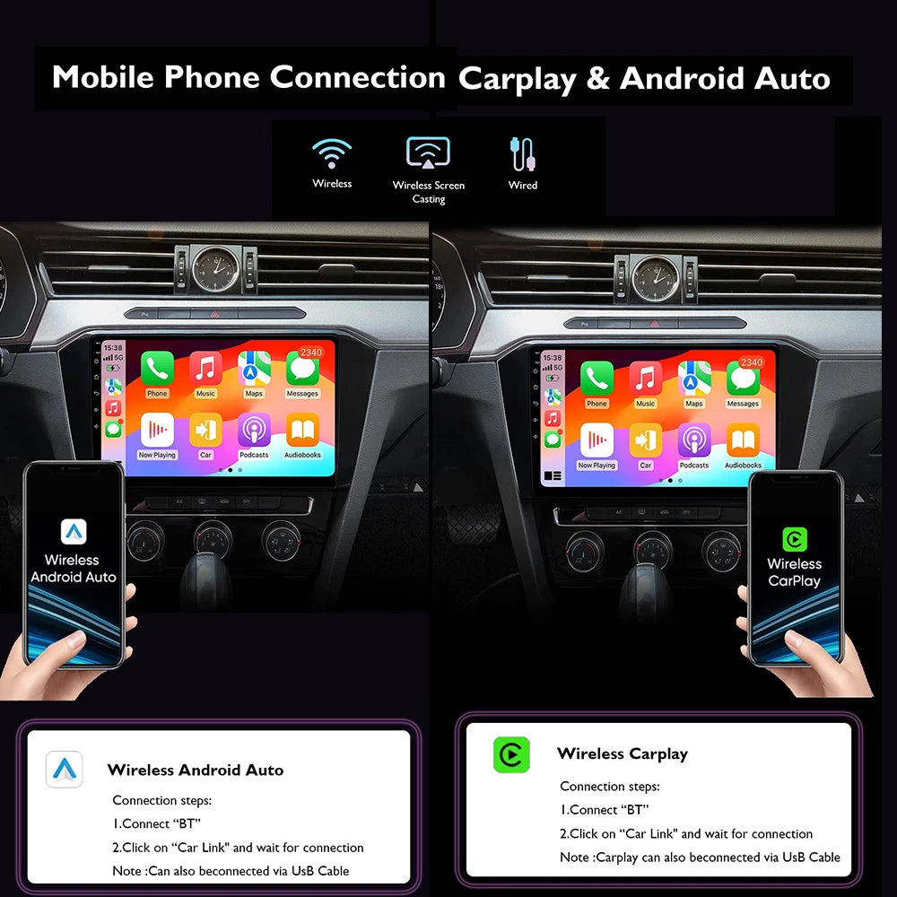 Android 14 Multimedia Player For Toyota Camry XV40 2005 - 2011 Wireless Carplay Auto Radio Car Radio 4G Navigation GPS RDS DSP