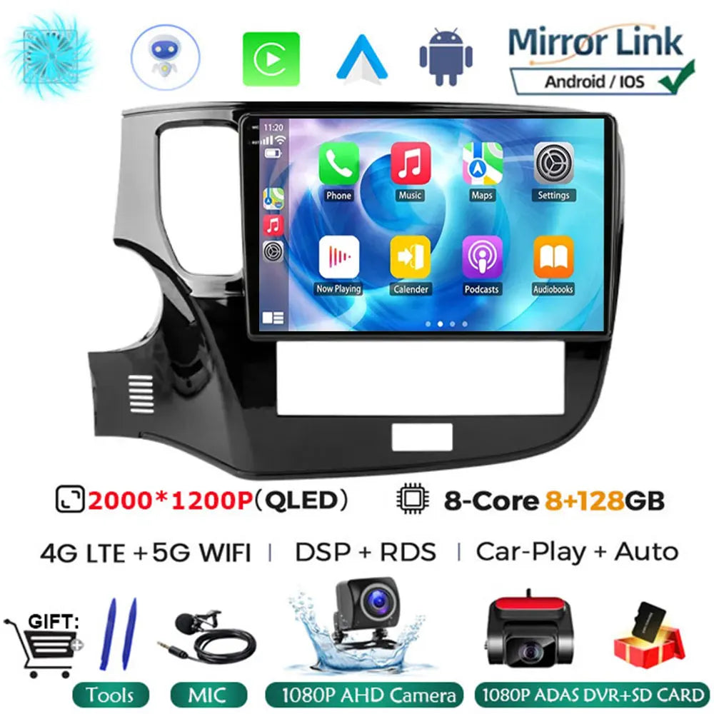 Android 14 Car Radio Multimedia Automotive Carplay Android Auto Wireless For Mitsubishi Outlander 3 2012-2018 Autoradio Stereo