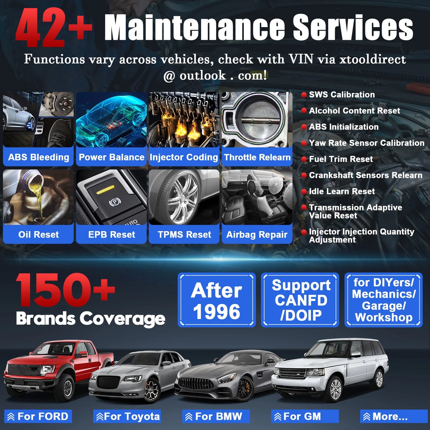 2025 XTOOL D9S Pro Car Diagnostic Tools ECU Coding Programming Bi-Directional Key Programmer Topology Map CAN FD DoIP 42 Resets