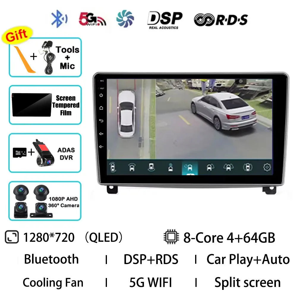 Android 15 Car Radio For Peugeot 407 1 2004 - 2011 GPS Multimedia Player Navi Wireless Carplay DSP BT Head Unit 360 Camera Video