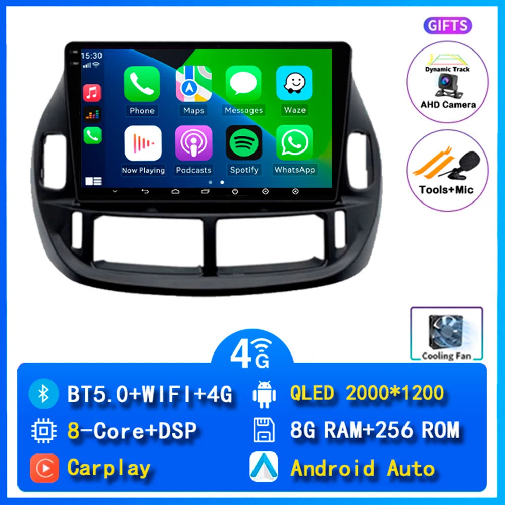 Android 14 Carplay Car Radio For Toyota Estima ACR30 2000 2001 2002 -2005 Navigation DSP Multimedia Player stereo wifi+4G BT GPS
