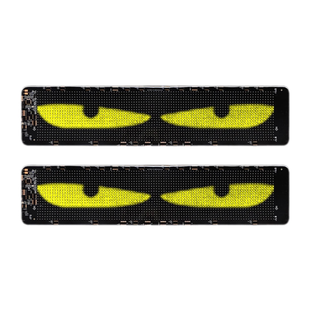 LED Car Front Rear Windshield Glass Light USB Car Demon Eyes Flexible Display Screen Light DIY Programmable for Store/Bar/Trucks