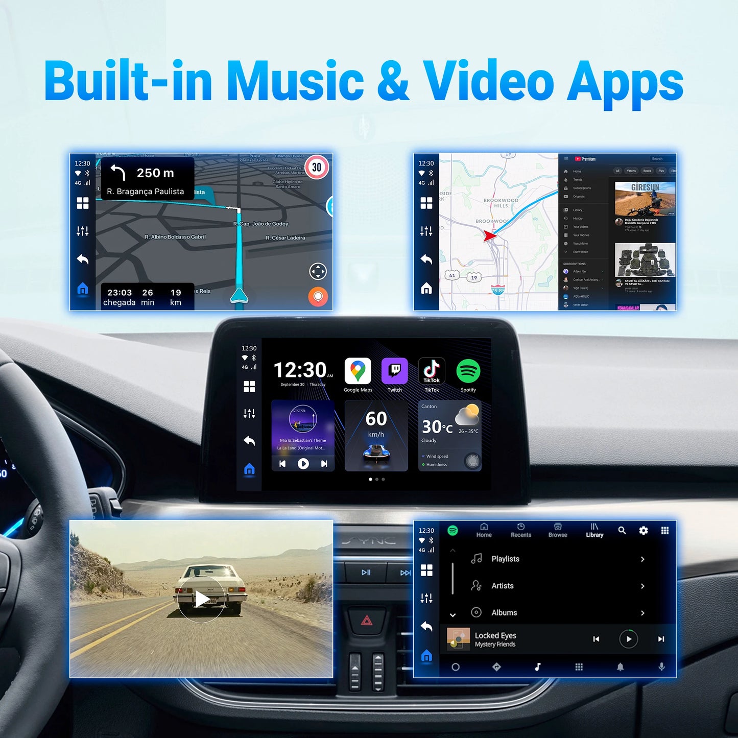OTTOCAST P3 Android AI Box Wireless CarPlay Android Auto 128GB TV Box for HDMI Output Car Accessories for Audi VW Chervolet Kia