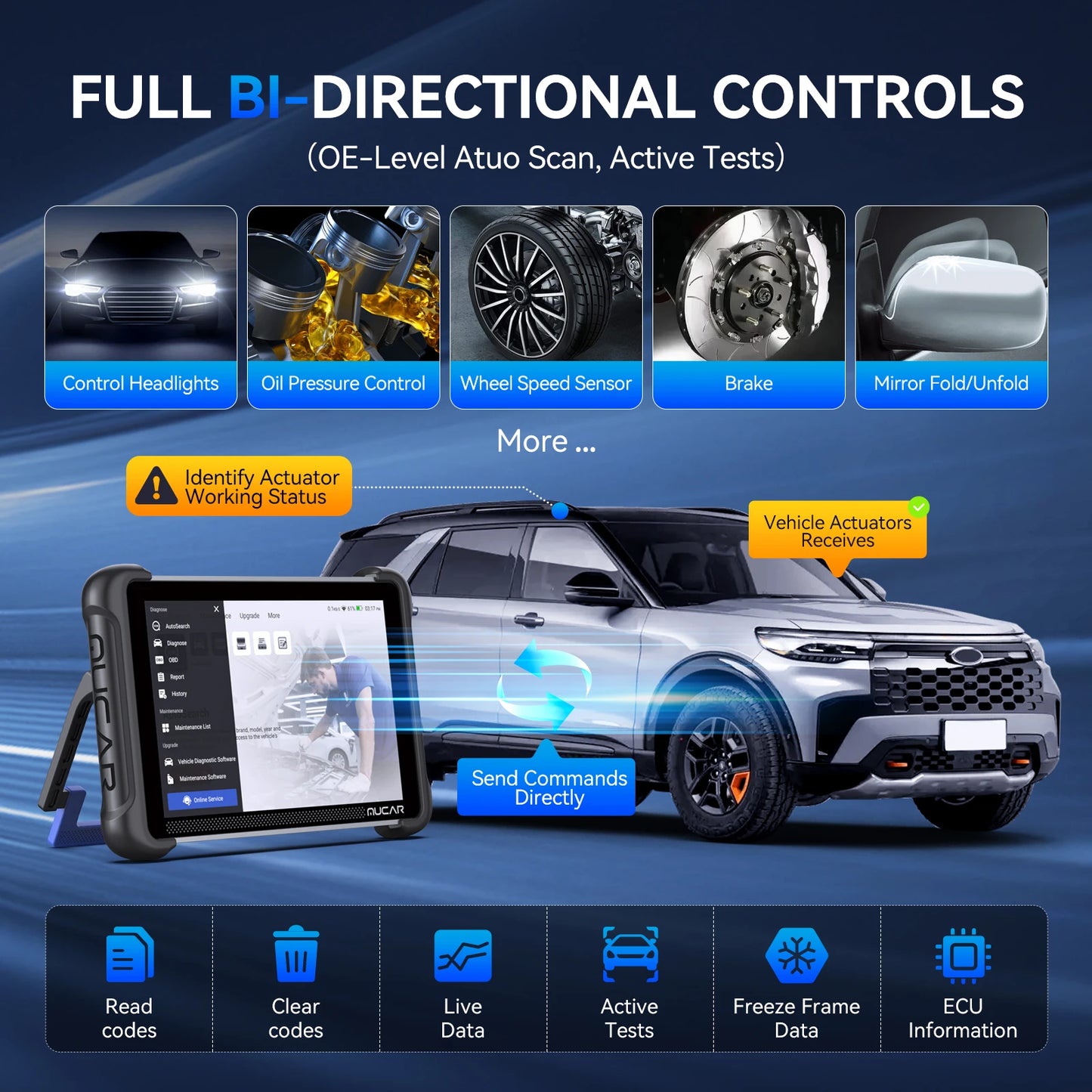 MUCAR 892BT Professional Diagnostic Tools CANFD DOIP ECU Coding 34 Resets Lifetime Free Update Full System OBD2 Scanner VS 689BT