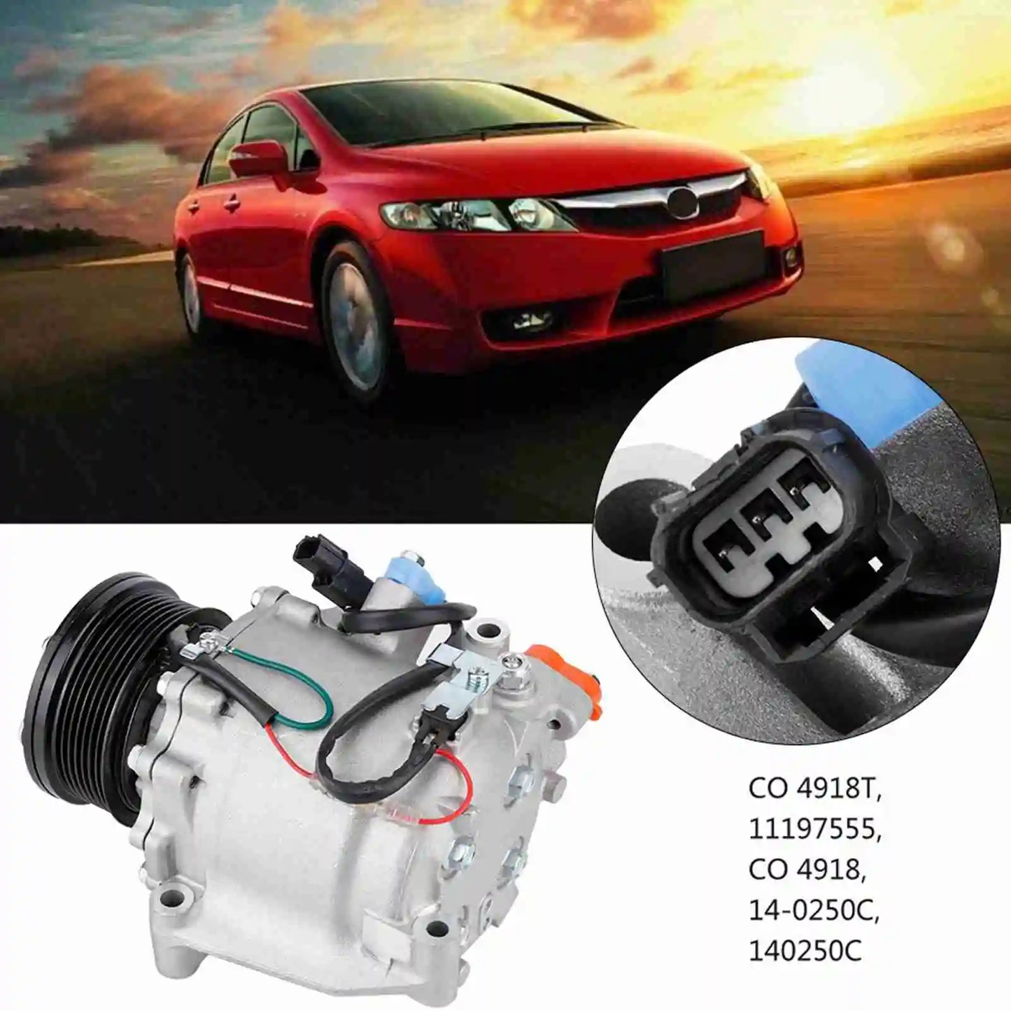 Air Conditioning A/C Compressor for 1.8L 2006 2007 2008 2009 2010 38810-RNA-A01 A/C Compressor for