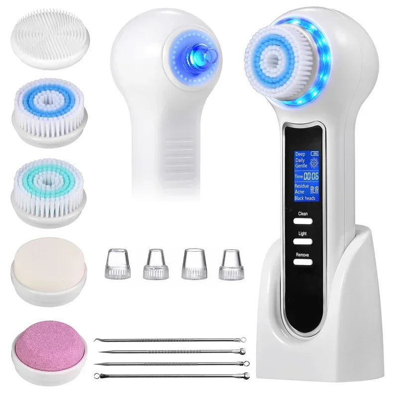 Electric Blackhead Remover Vacuum Suction Facial Cleansing Brush Rechargeable Face Brush Facial Pore Cleanser Skin Care Machine