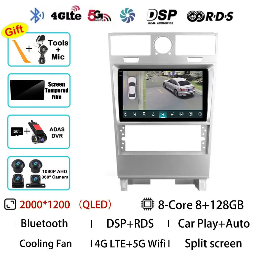 Android 15 Car Radio For Lincoln Navigator 2002 - 2006 GPS Wireless Carplay Auto Multimedia Player Navi Head Unit Stereo QLED BT