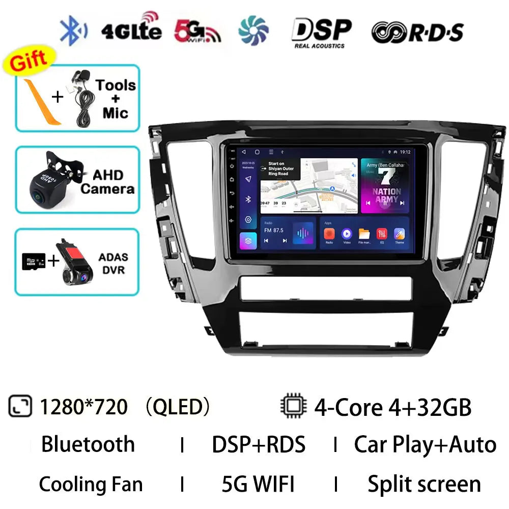 Android 15 Car Radio For Mitsubishi Pajero Sport 3 2020 - 2021 GPS Multimedia Player Navi Head Unit Stereo 360 Camera QLED Video