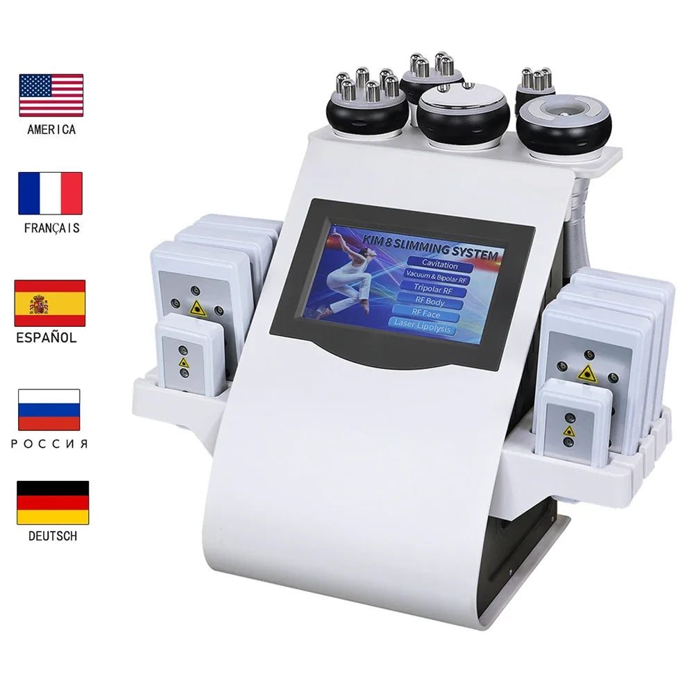 40K Cavitation Ultrasonic Body Slimming Machine Multi-Polar Anti-Wrinkle Rejuvenation Skin Lift Tighten