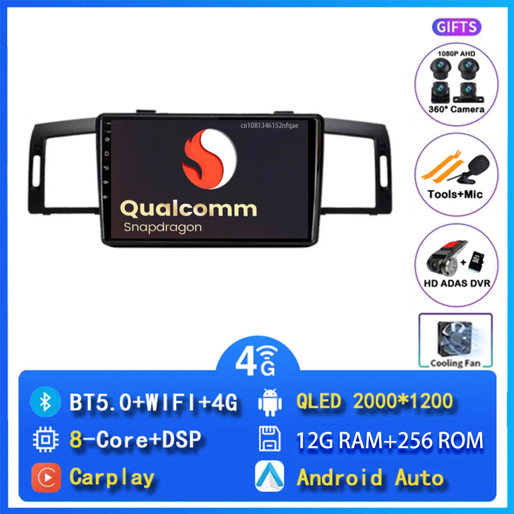 Android 14 Carplay Car Radio For Infiniti M35 2003 - 2010 NISSAN FUGA 2005 - 2010 Navigation Multimedia Player Stereo WiFi+4G BT