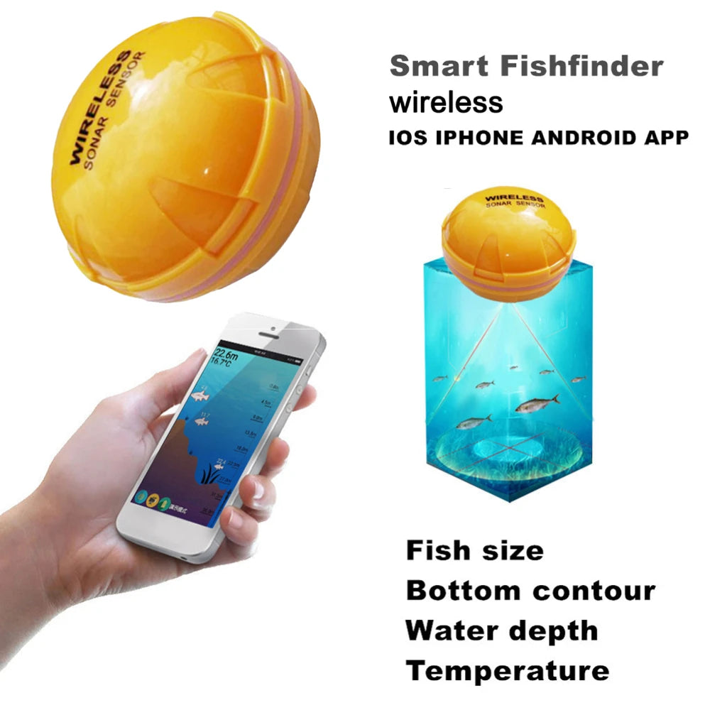 2.4GHZ WIFI Sonar Fish Finder 100M Wireless Fishing Sounder Echo Sounder Detect Finder fishing for Lake Sea Fishing IOS& Android