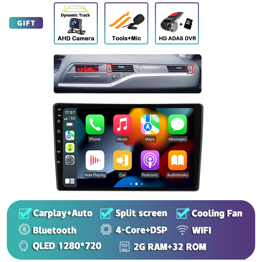 Android 14 Carplay Car Radio Multimedia For Citroen C5 2008 2009 2010 -2017 navigation video DVD Autoradio Stereo 2din Head Unit