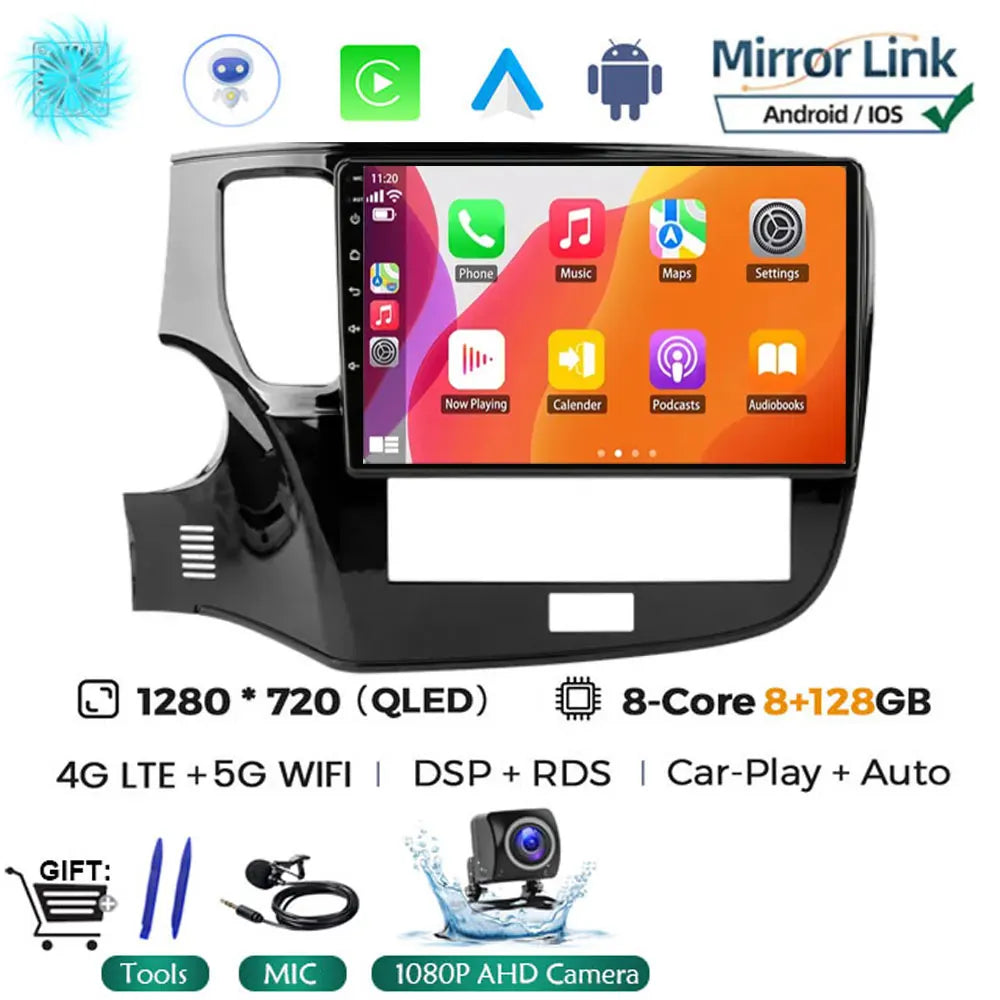 Android 14 Car Radio Multimedia Automotive Carplay Android Auto Wireless For Mitsubishi Outlander 3 2012-2018 Autoradio Stereo