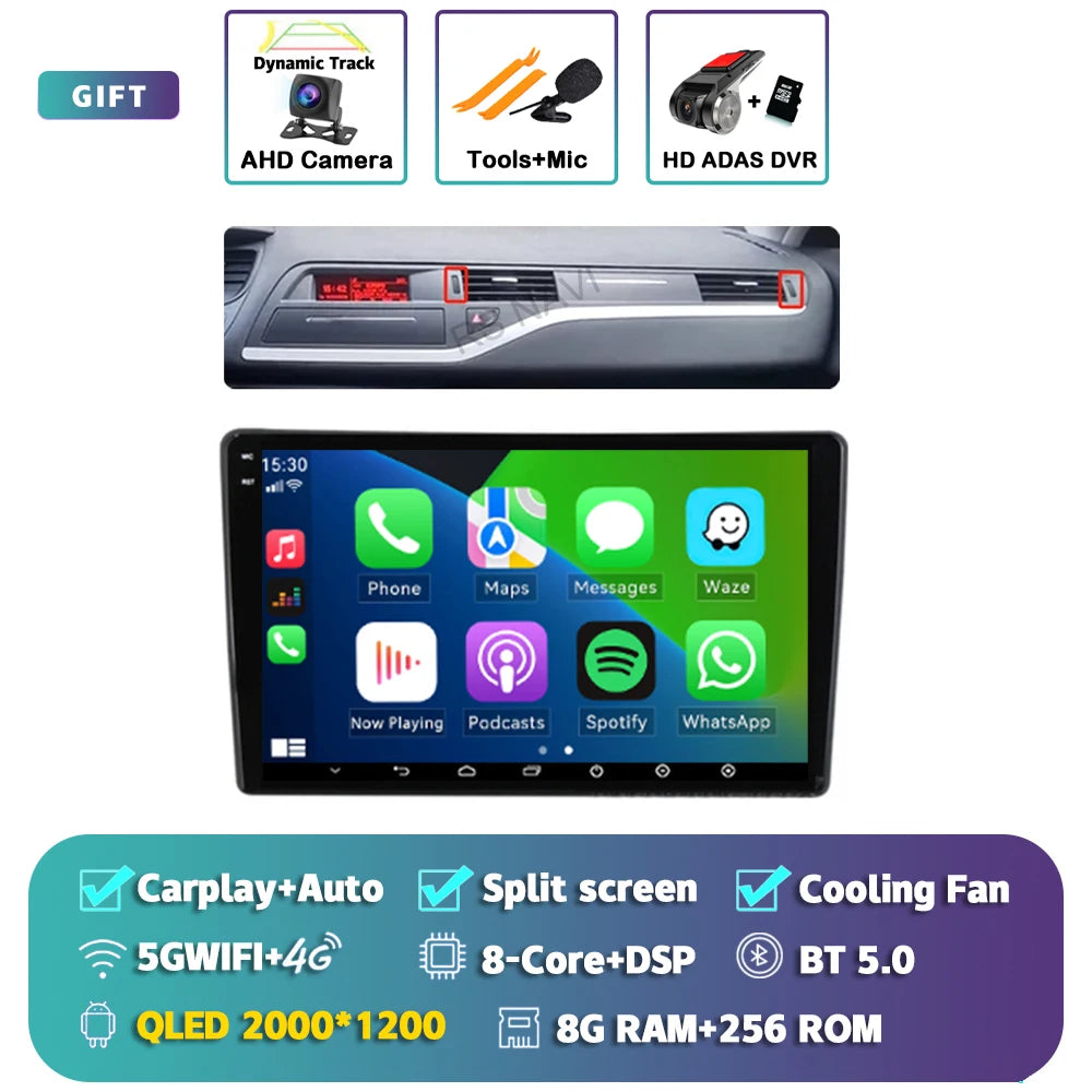Android 14 Carplay Car Radio Multimedia For Citroen C5 2008 2009 2010 -2017 navigation video DVD Autoradio Stereo 2din Head Unit