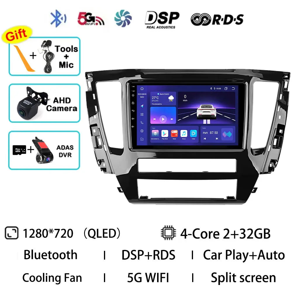Android 15 Car Radio For Mitsubishi Pajero Sport 3 2020 - 2021 GPS Multimedia Player Navi Head Unit Stereo 360 Camera QLED Video