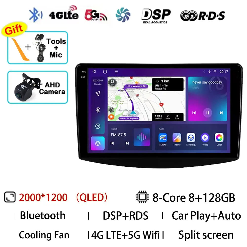 Android 15 Car Radio For Mitsubishi Grandis 1 2003 - 2011 GPS Multimedia Player Navi Head Unit Stereo Wireless Carplay Auto QLED
